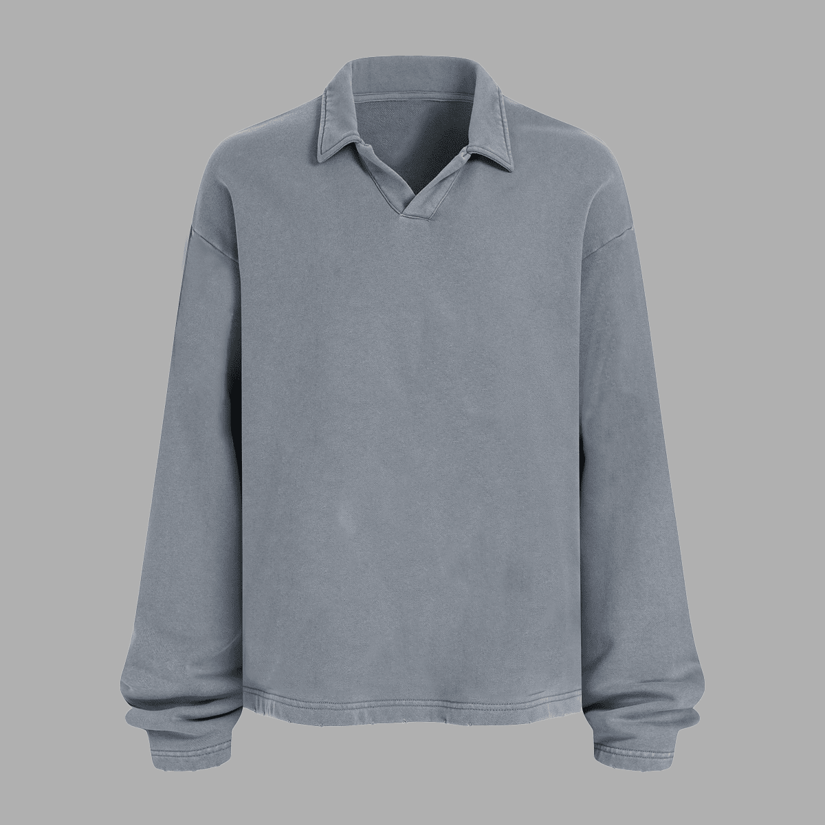 Oversized heavyweight long-sleeve shirt with a collared design from Urban Fashion & Streetwear by Craftklart, shown in the image.