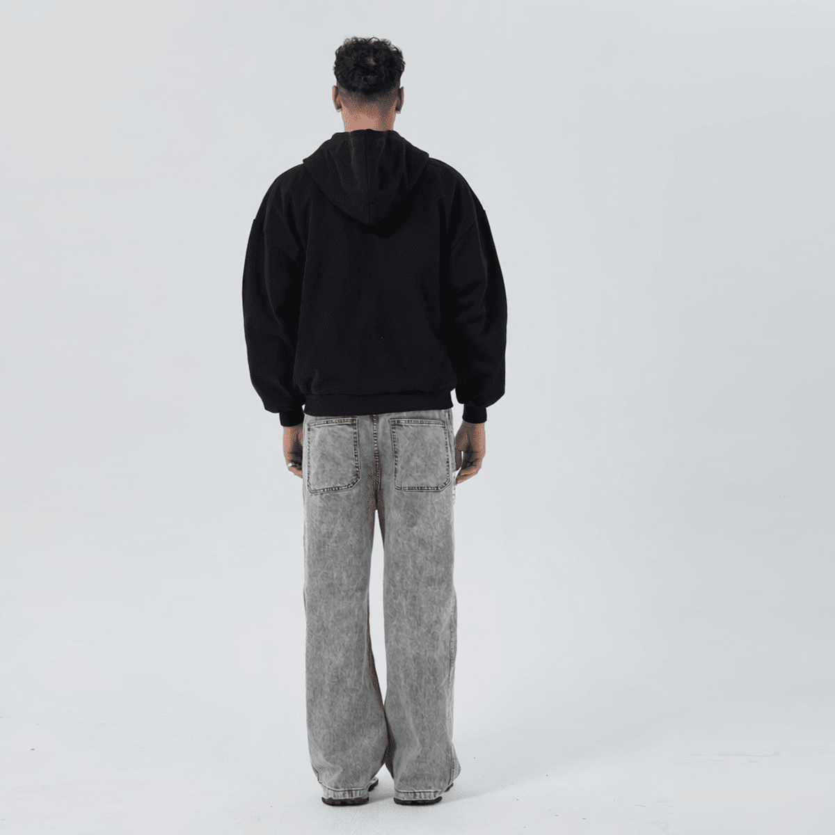 Unisex Heavyweight Cropped Double-Zip Hoodie (460GSM)