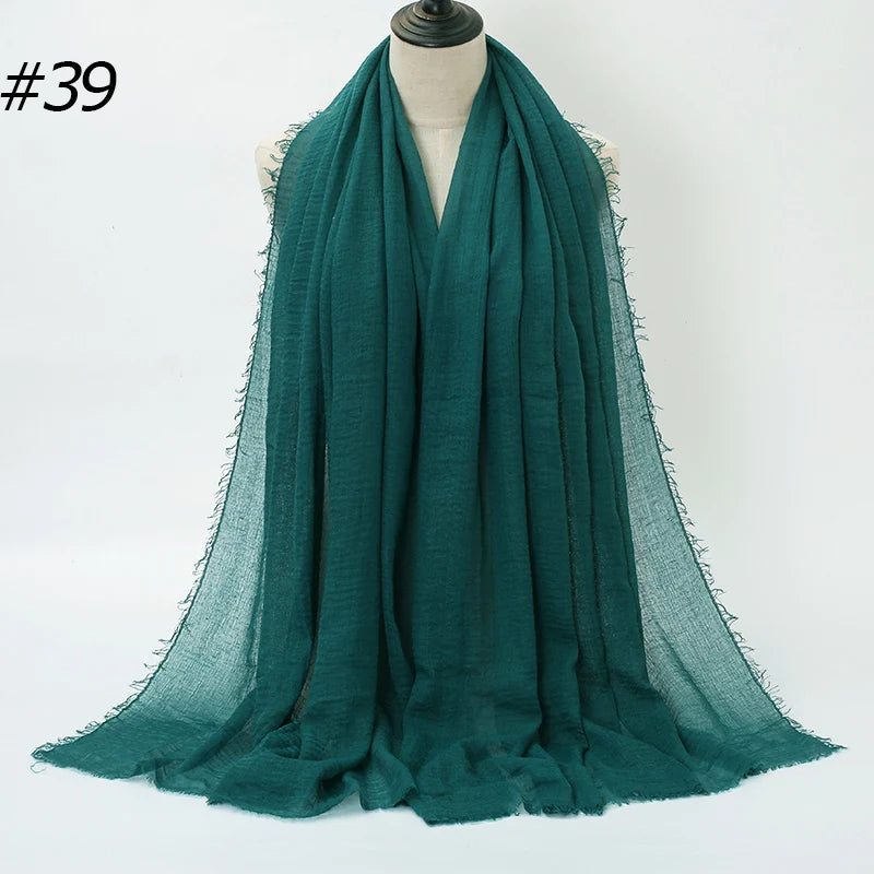 Women's Hot Crinkle Cotton Hijab Scarf