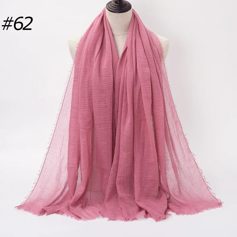 Women's Hot Crinkle Cotton Hijab Scarf