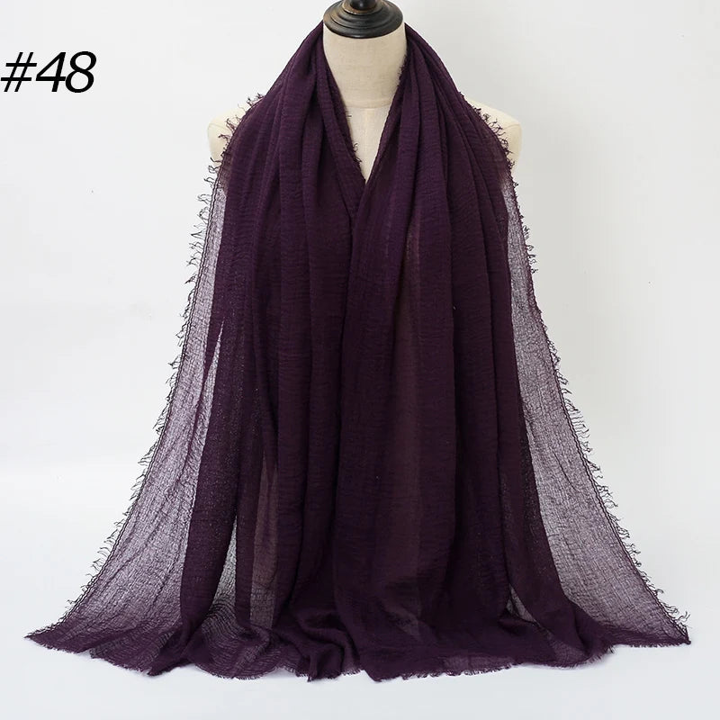 Women's Hot Crinkle Cotton Hijab Scarf