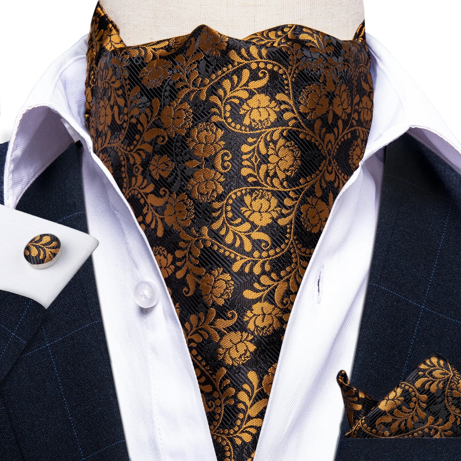 Men's Urban Accessories Premium Silk Ascot Tie | Minimalist Streetwear | Craftklart
