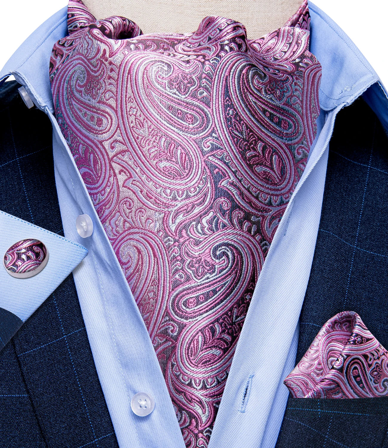 Men's Urban Accessories Premium Silk Ascot Tie | Minimalist Streetwear | Craftklart