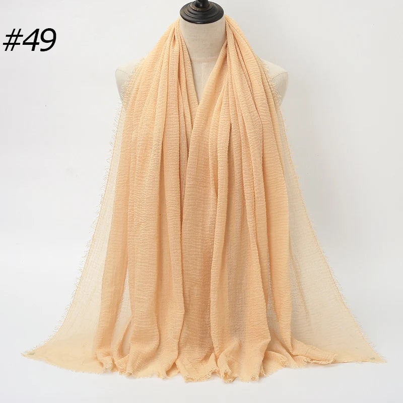 Women's Hot Crinkle Cotton Hijab Scarf