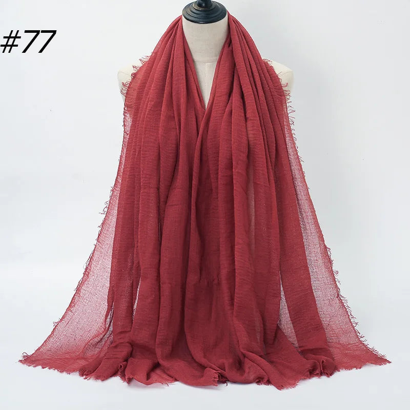 Women's Hot Crinkle Cotton Hijab Scarf