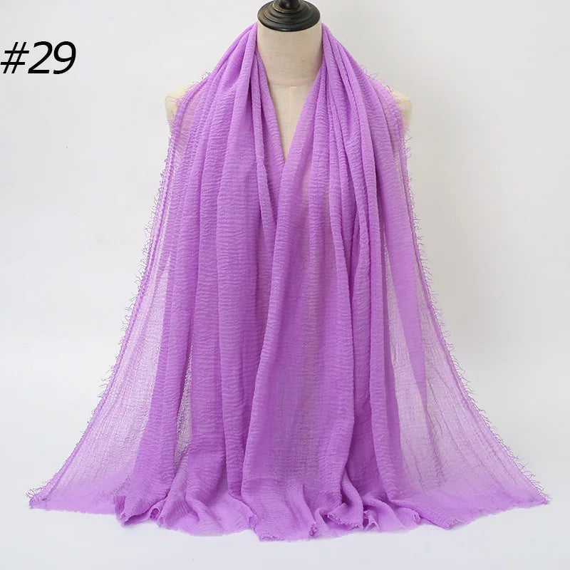 Women's Hot Crinkle Cotton Hijab Scarf