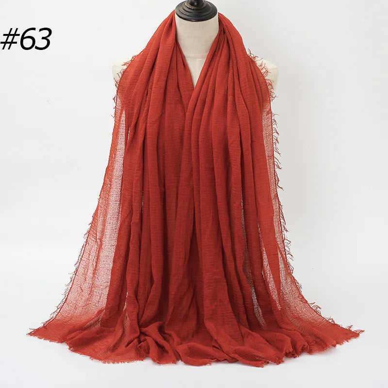 Women's Hot Crinkle Cotton Hijab Scarf
