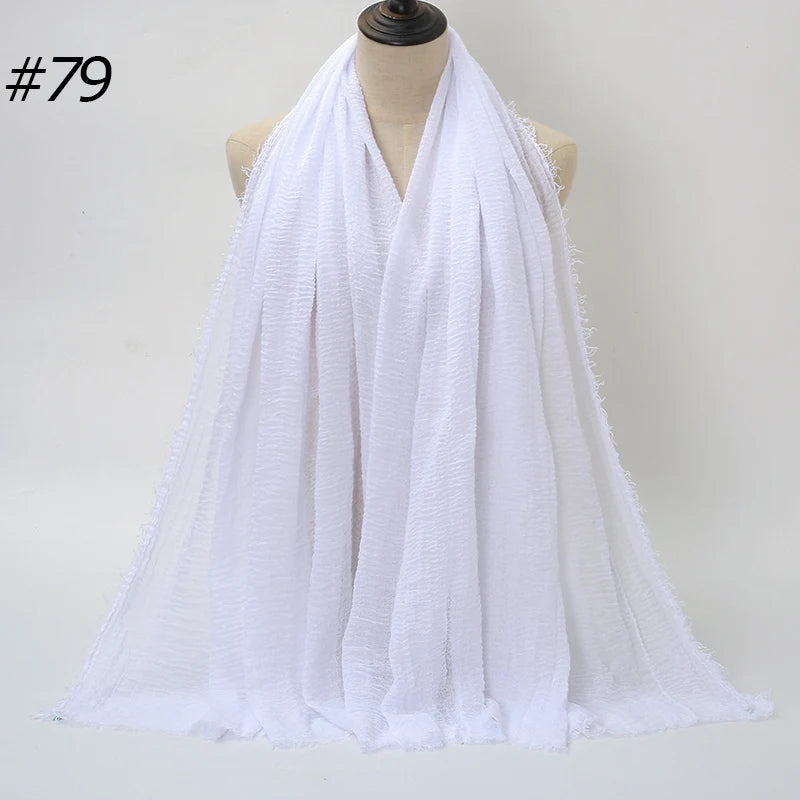 Women's Hot Crinkle Cotton Hijab Scarf