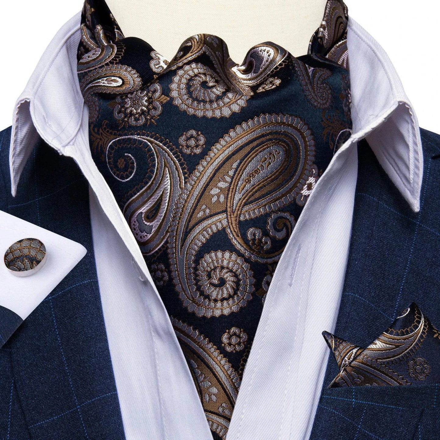 Men's Urban Accessories Premium Silk Ascot Tie | Minimalist Streetwear | Craftklart