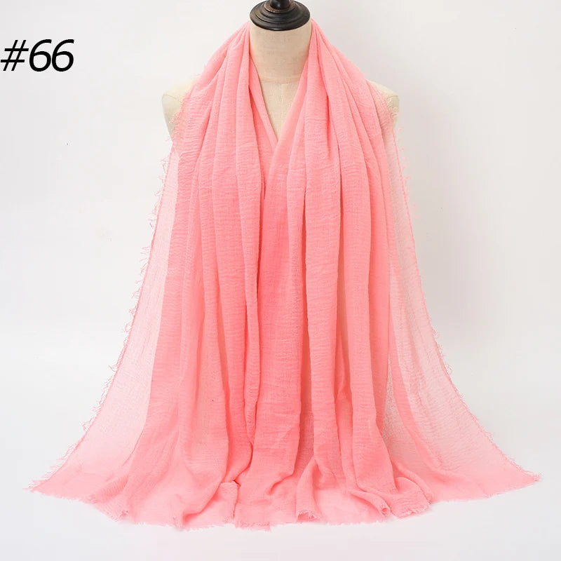 Women's Hot Crinkle Cotton Hijab Scarf