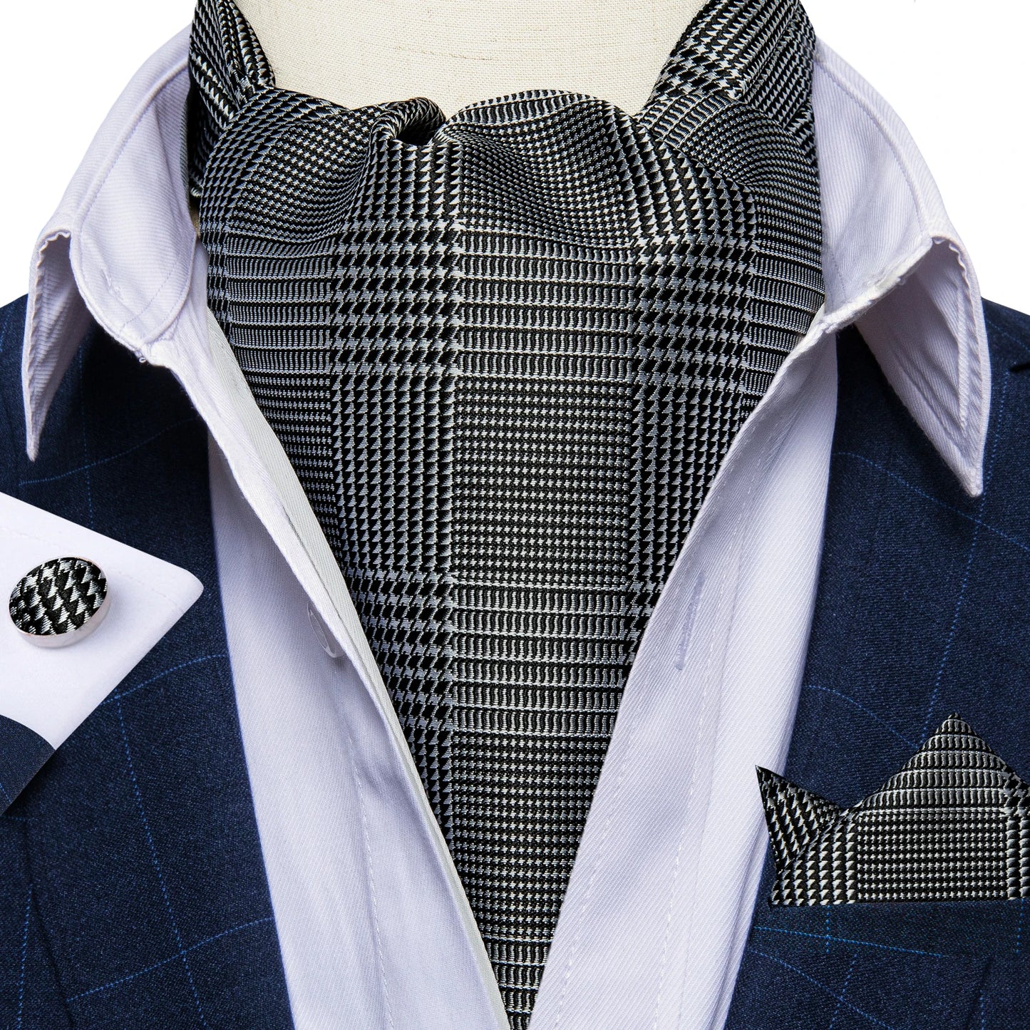 Men's Urban Accessories Premium Silk Ascot Tie | Minimalist Streetwear | Craftklart