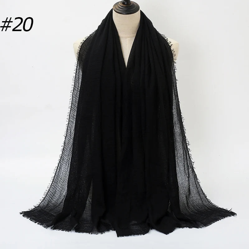 Women's Hot Crinkle Cotton Hijab Scarf