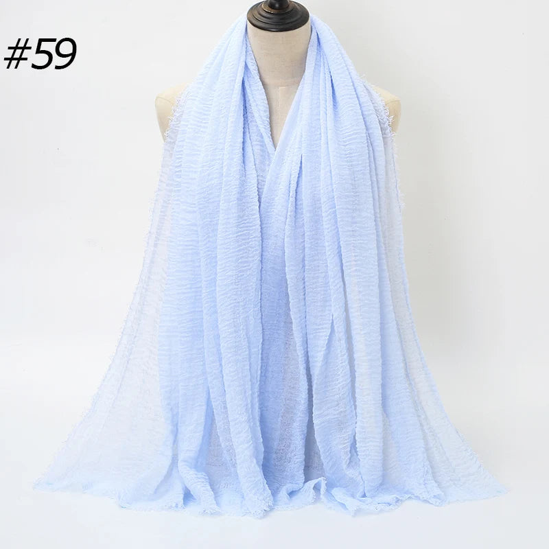Women's Hot Crinkle Cotton Hijab Scarf
