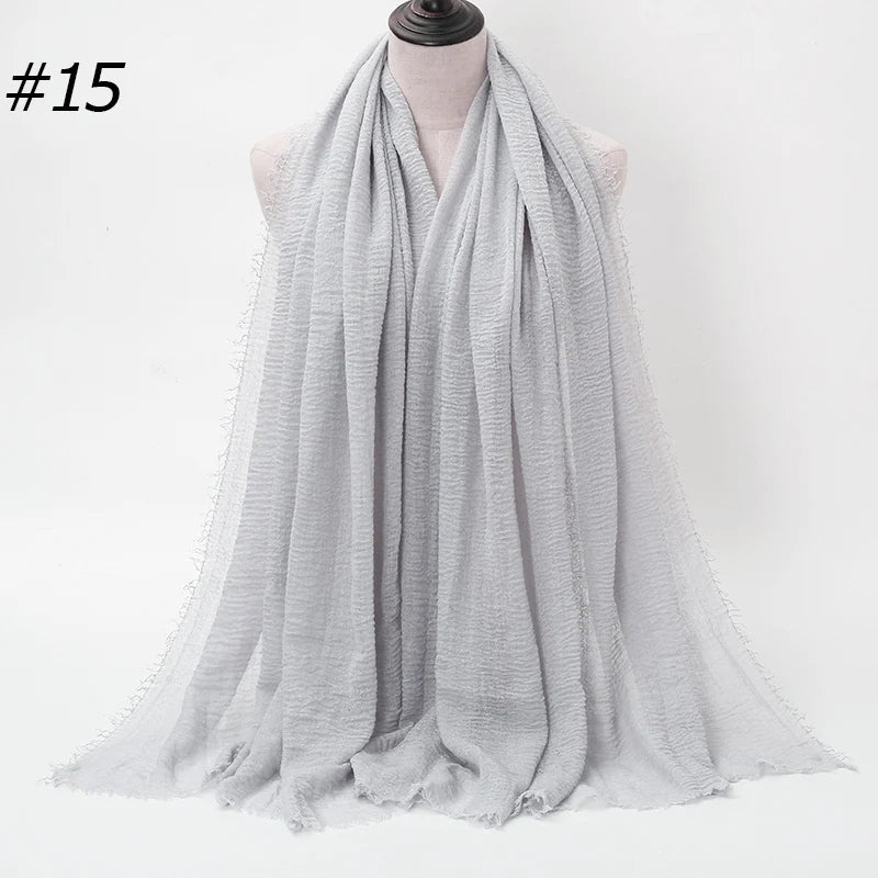 Women's Hot Crinkle Cotton Hijab Scarf