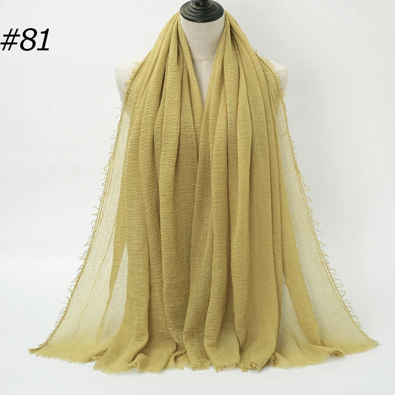 Women's Hot Crinkle Cotton Hijab Scarf