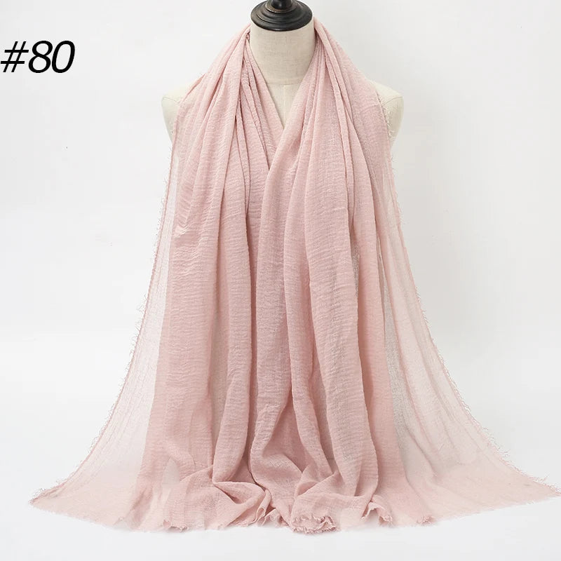 Women's Hot Crinkle Cotton Hijab Scarf