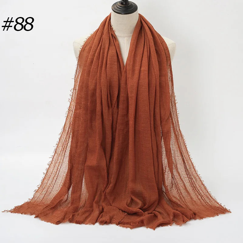 Women's Hot Crinkle Cotton Hijab Scarf