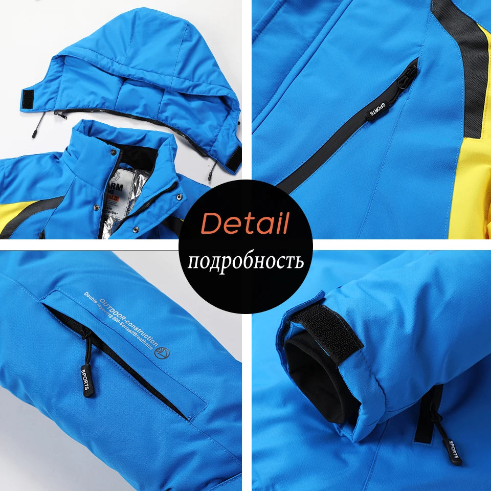 Men Winter Ski New Outdoor Parkas Jacket & Trouser