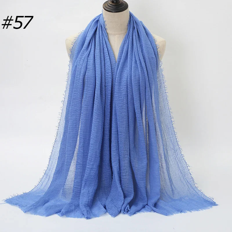 Women's Hot Crinkle Cotton Hijab Scarf