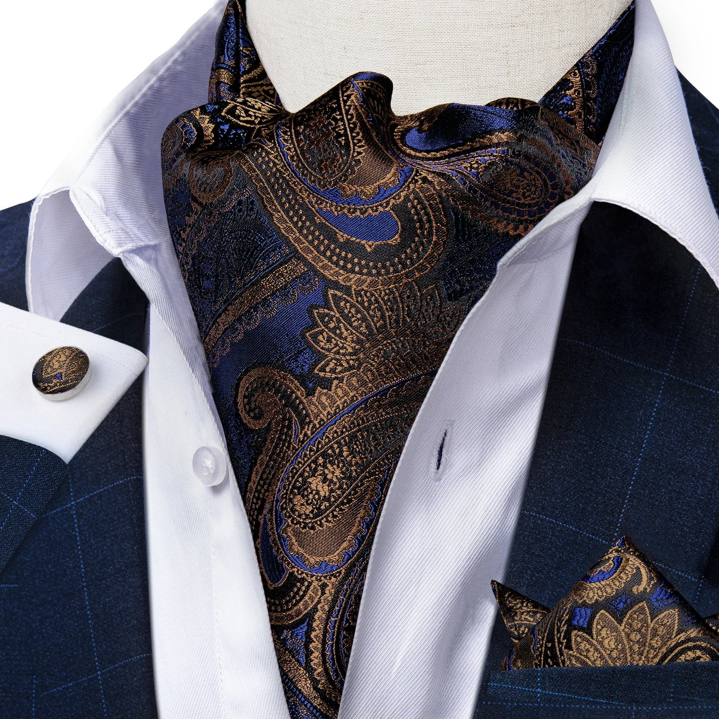 Men's Urban Accessories Premium Silk Ascot Tie | Minimalist Streetwear | Craftklart