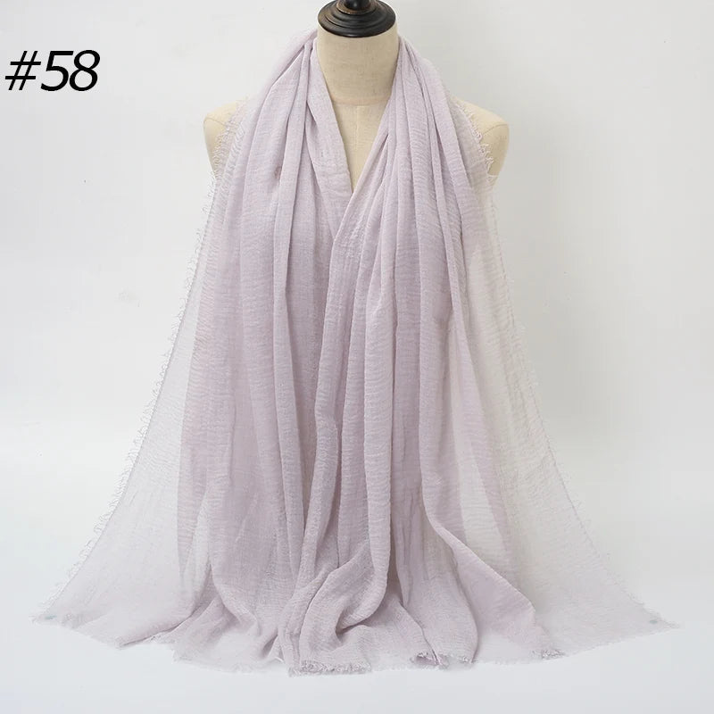 Women's Hot Crinkle Cotton Hijab Scarf