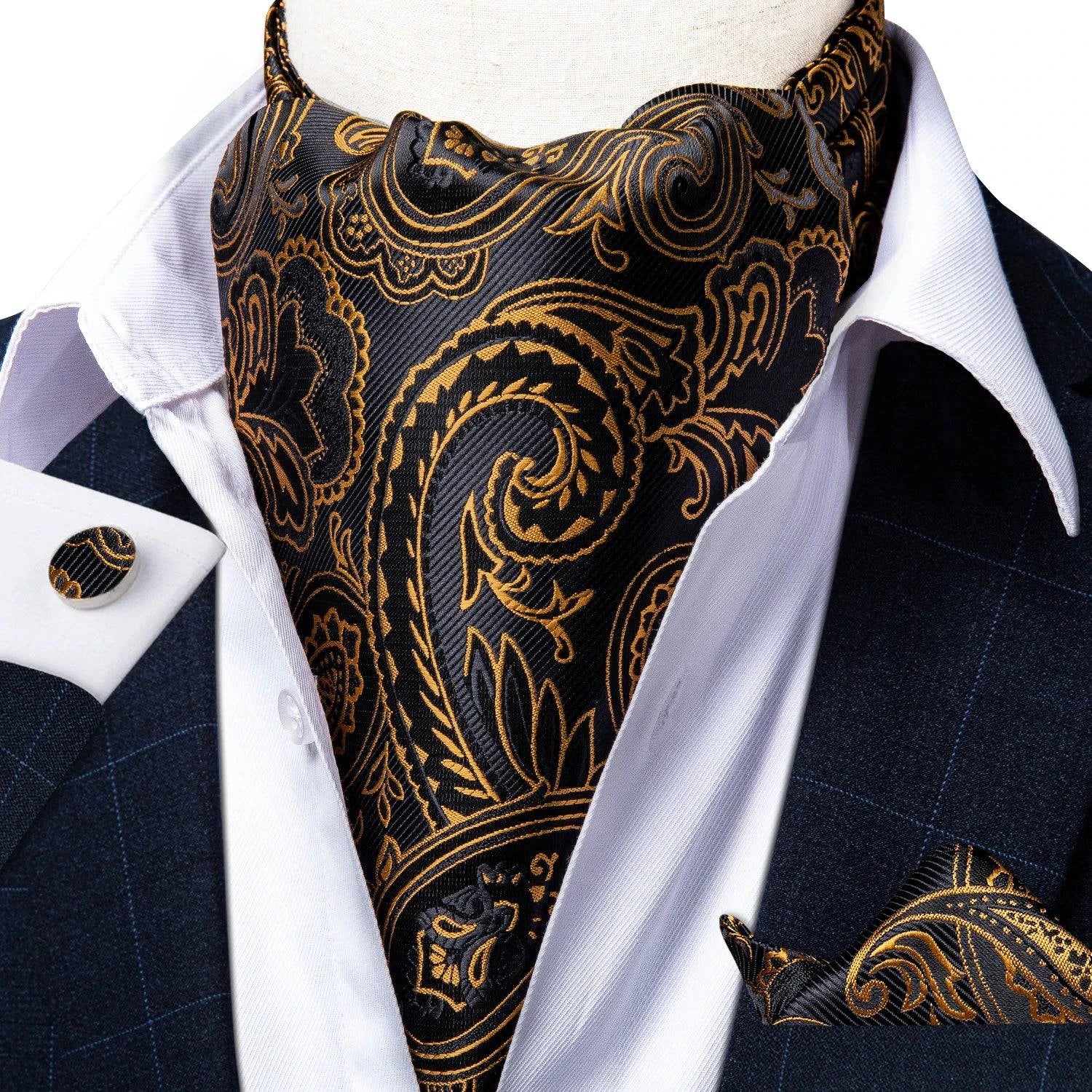 Men's Urban Accessories Premium Silk Ascot Tie | Minimalist Streetwear | Craftklart