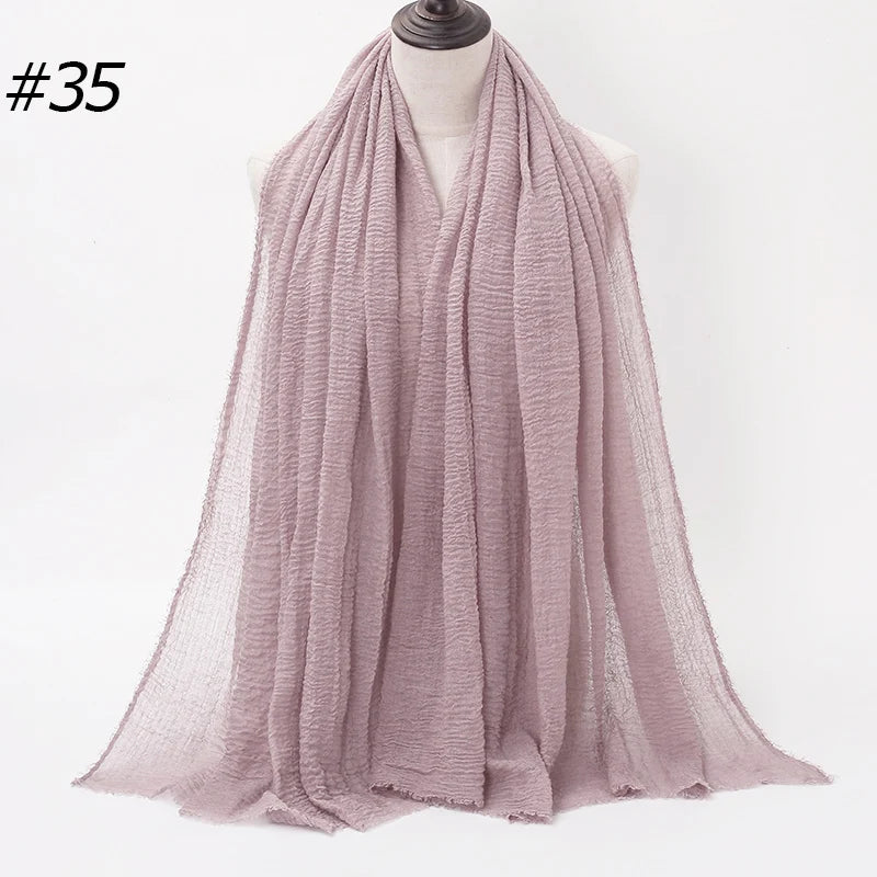Women's Hot Crinkle Cotton Hijab Scarf