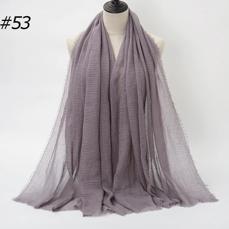 Women's Hot Crinkle Cotton Hijab Scarf