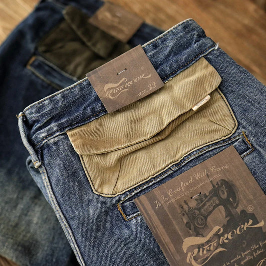 3310 Autumn New American Retro Heavyweight Denim Jeans - Premium Jeans from Craftklart Dropship - Just $51.11! Shop now at Craftklart.store