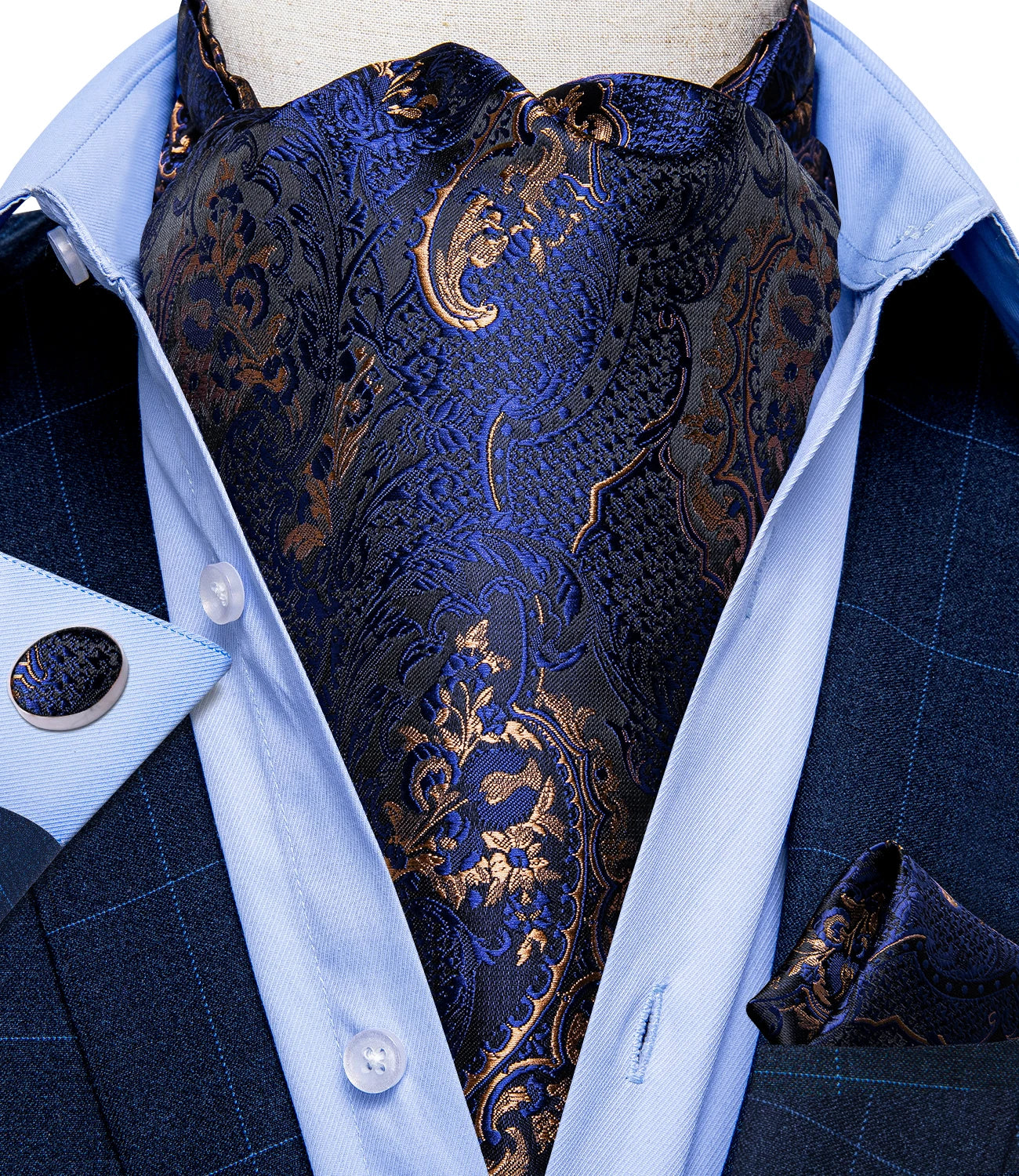 Men's Urban Accessories Premium Silk Ascot Tie | Minimalist Streetwear | Craftklart