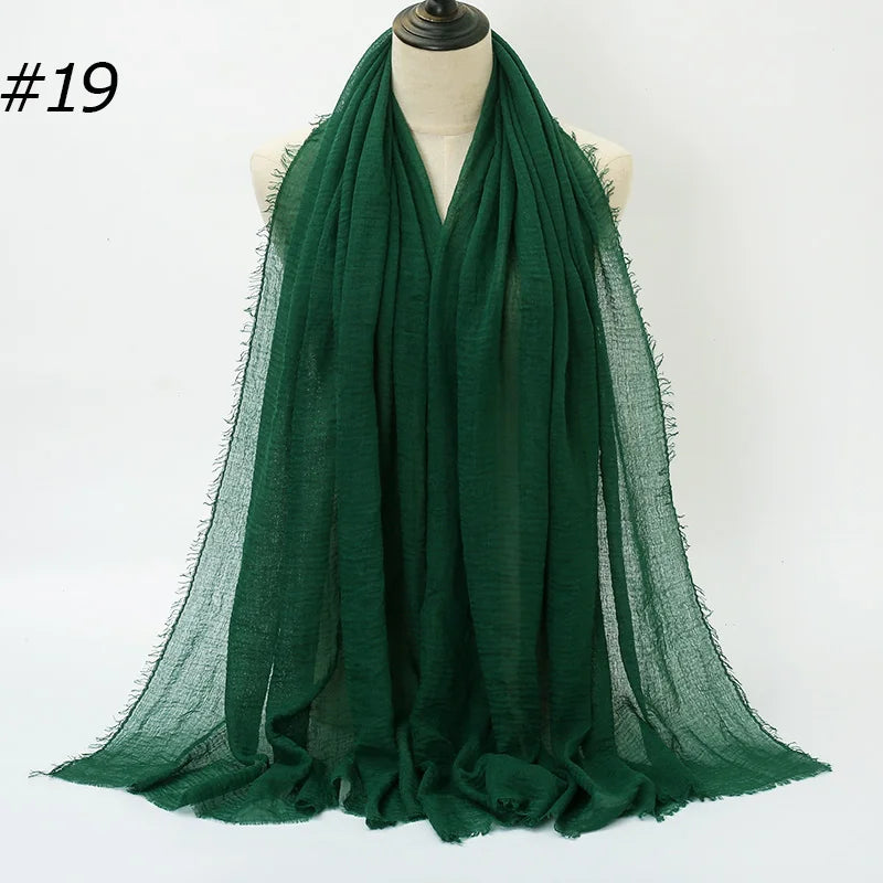 Women's Hot Crinkle Cotton Hijab Scarf