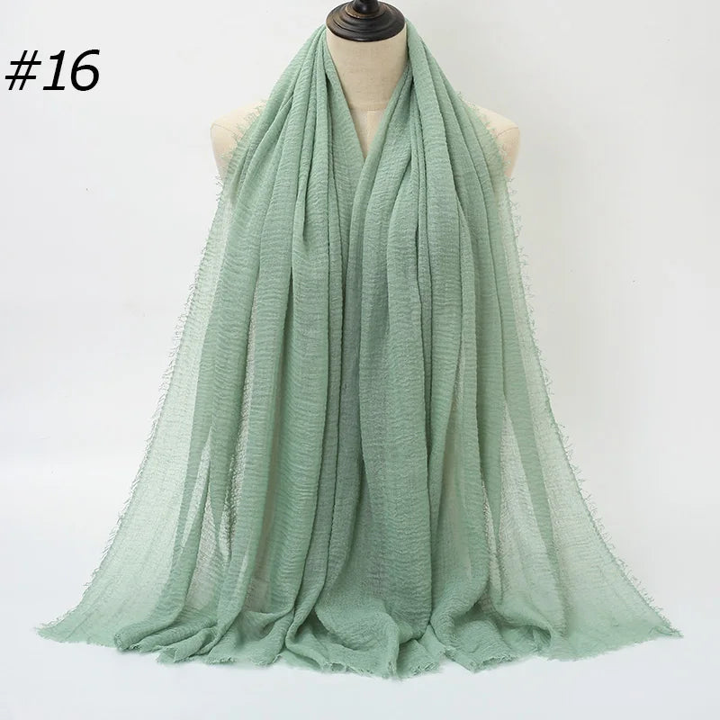 Women's Hot Crinkle Cotton Hijab Scarf