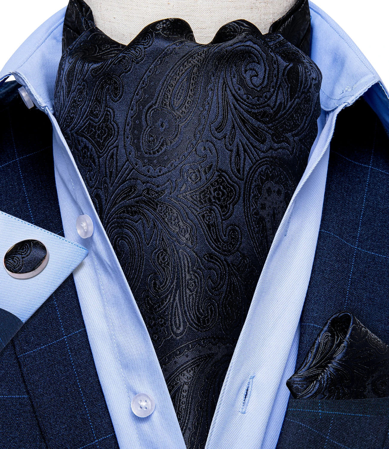 Men's Urban Accessories Premium Silk Ascot Tie | Minimalist Streetwear | Craftklart
