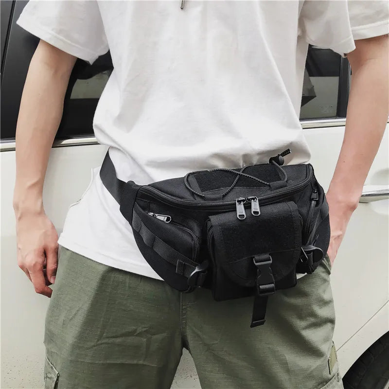 Urban Tactical Crossbody Chest Bag from Craftklart, unisex urban streetwear bag with adjustable strap and multiple compartments.