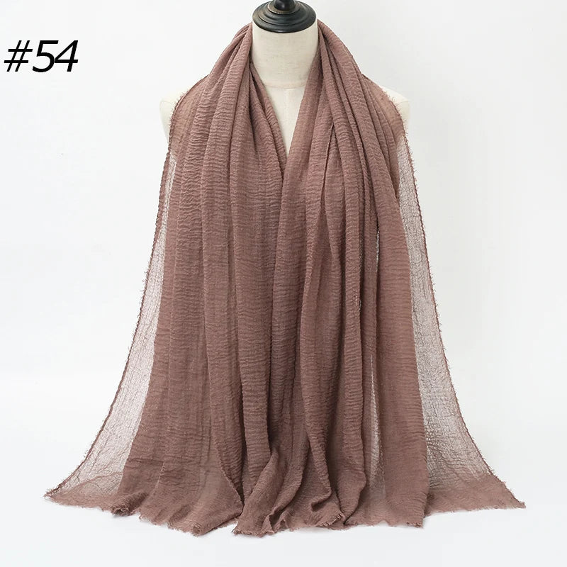 Women's Hot Crinkle Cotton Hijab Scarf