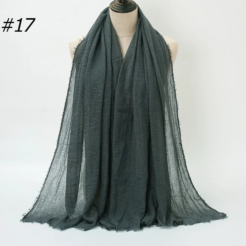Women's Hot Crinkle Cotton Hijab Scarf