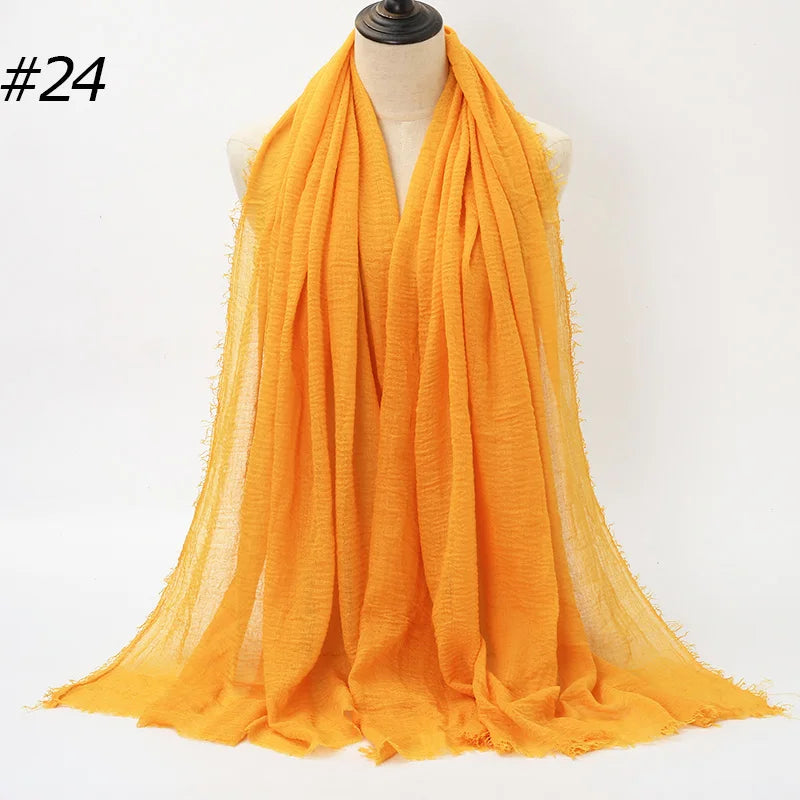 Women's Hot Crinkle Cotton Hijab Scarf