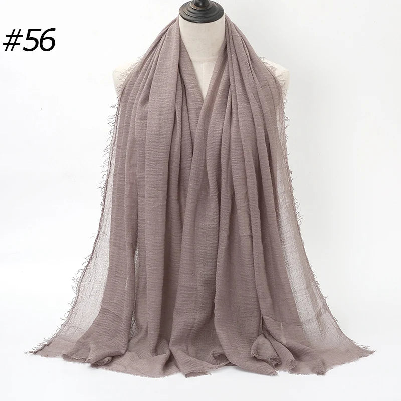 Women's Hot Crinkle Cotton Hijab Scarf
