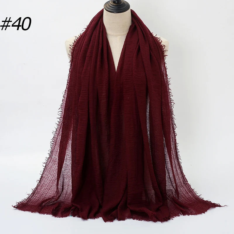 Women's Hot Crinkle Cotton Hijab Scarf