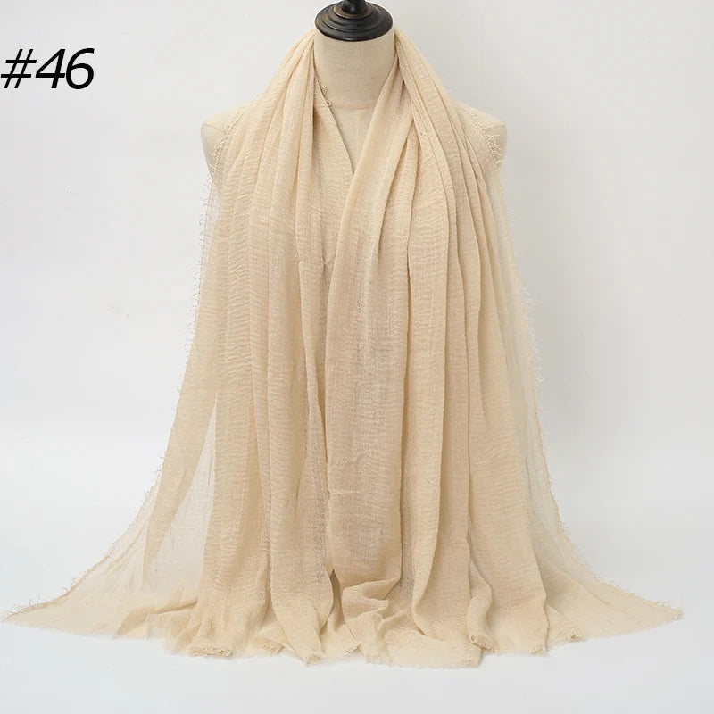 Women's Hot Crinkle Cotton Hijab Scarf