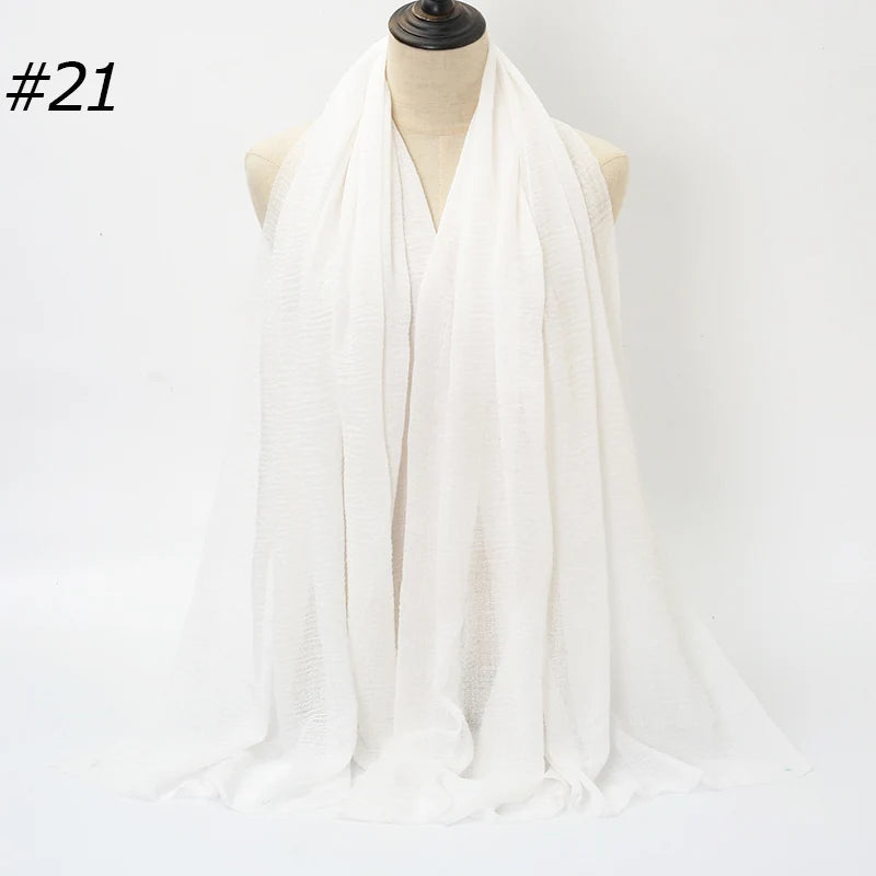 Women's Hot Crinkle Cotton Hijab Scarf