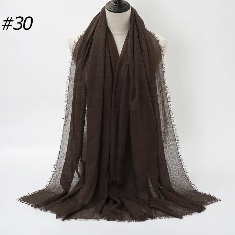 Women's Hot Crinkle Cotton Hijab Scarf