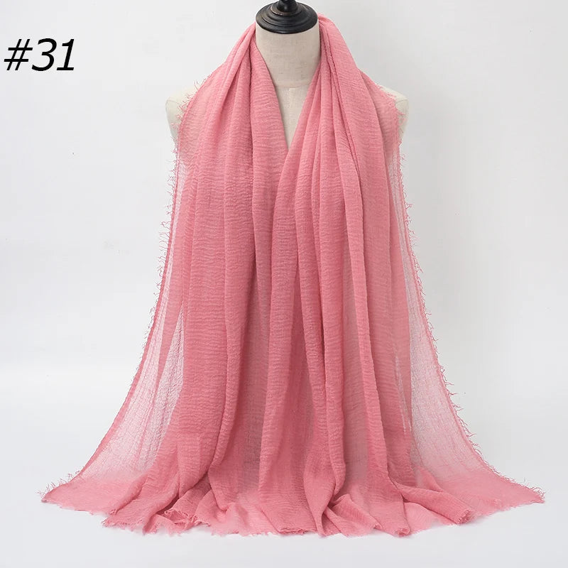 Women's Hot Crinkle Cotton Hijab Scarf