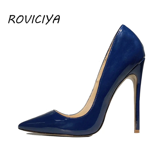 Dark Blue Pointed Toe Women Shoes