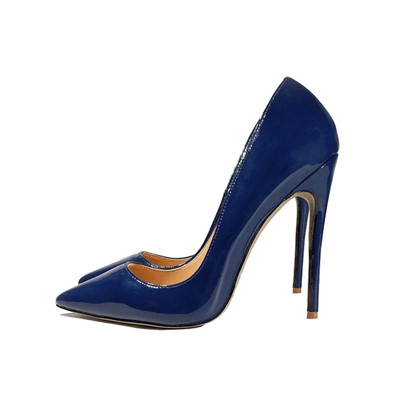 Dark Blue Pointed Toe Women Shoes