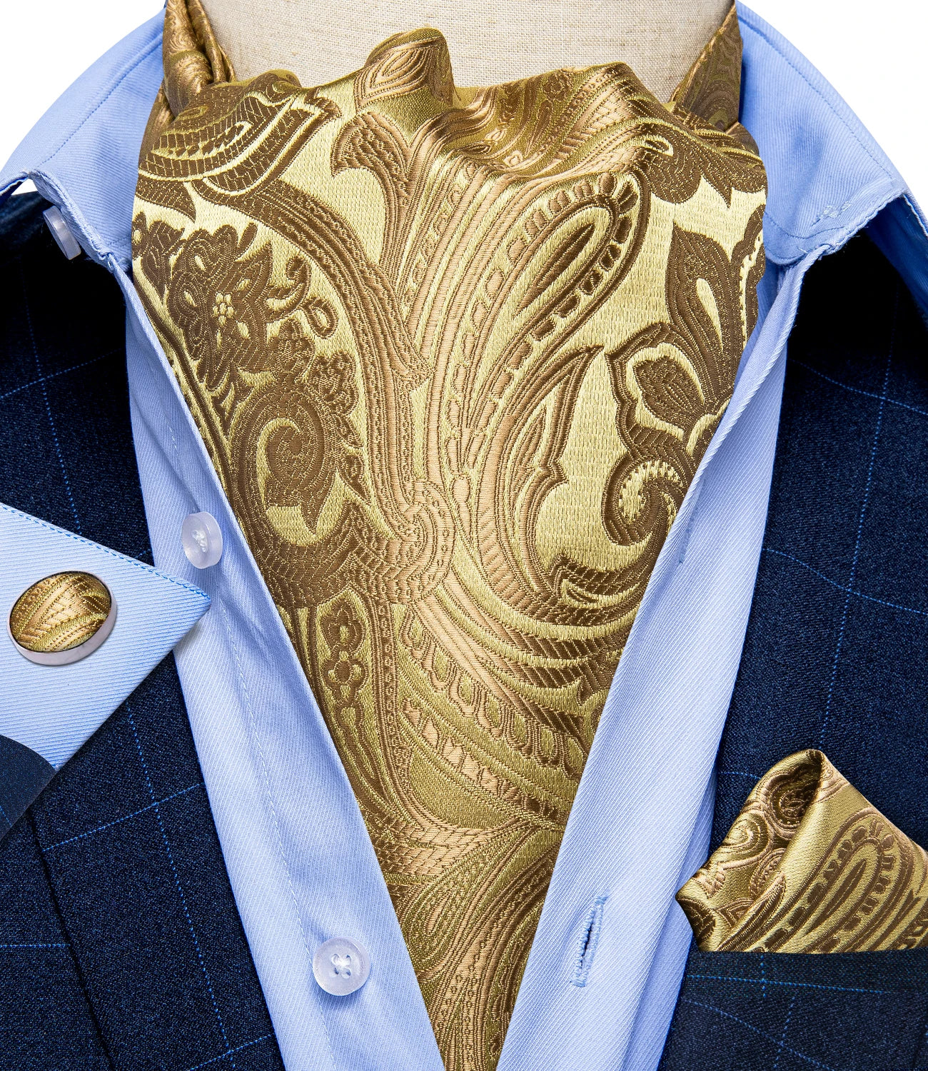 Men's Urban Accessories Premium Silk Ascot Tie | Minimalist Streetwear | Craftklart