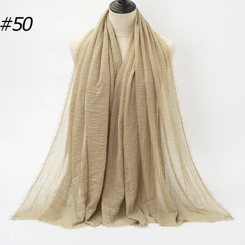 Women's Hot Crinkle Cotton Hijab Scarf