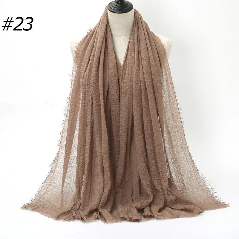 Women's Hot Crinkle Cotton Hijab Scarf