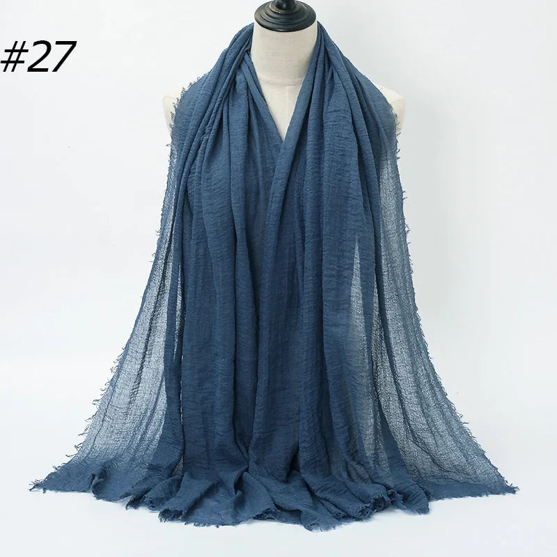 Women's Hot Crinkle Cotton Hijab Scarf