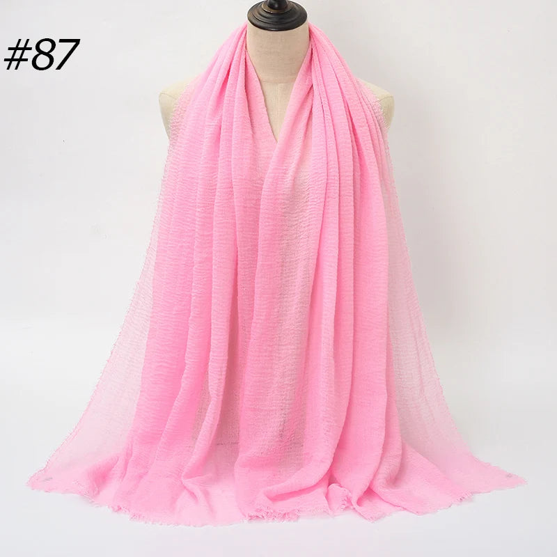 Women's Hot Crinkle Cotton Hijab Scarf